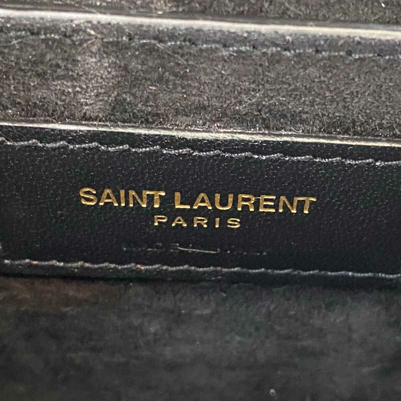 Saint Laurent Medium Black and Gold Sunset Bag Handbagholic