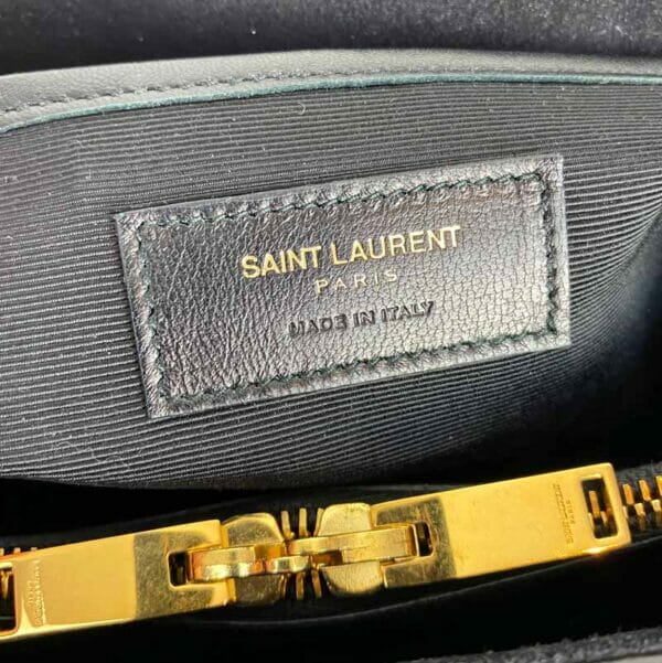 Saint Laurent Moujik Avec Black Bag leather logo tab