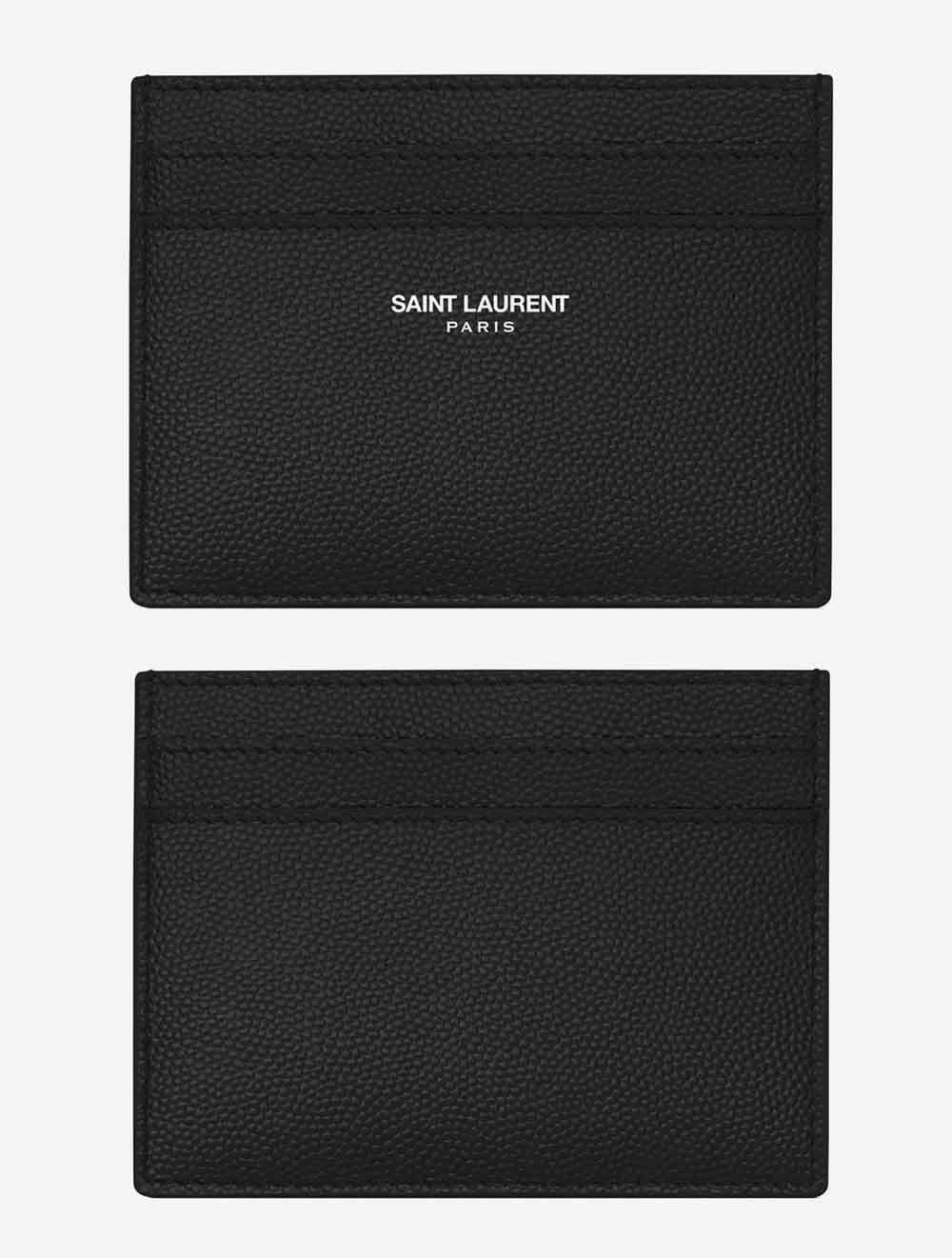 The-best-luxury-gifts-for-men-Black-saint-laurent-designer-YSL-CARD-CASE-IN-GRAIN-DE-POUDRE-EMBOSSED-LEATHER