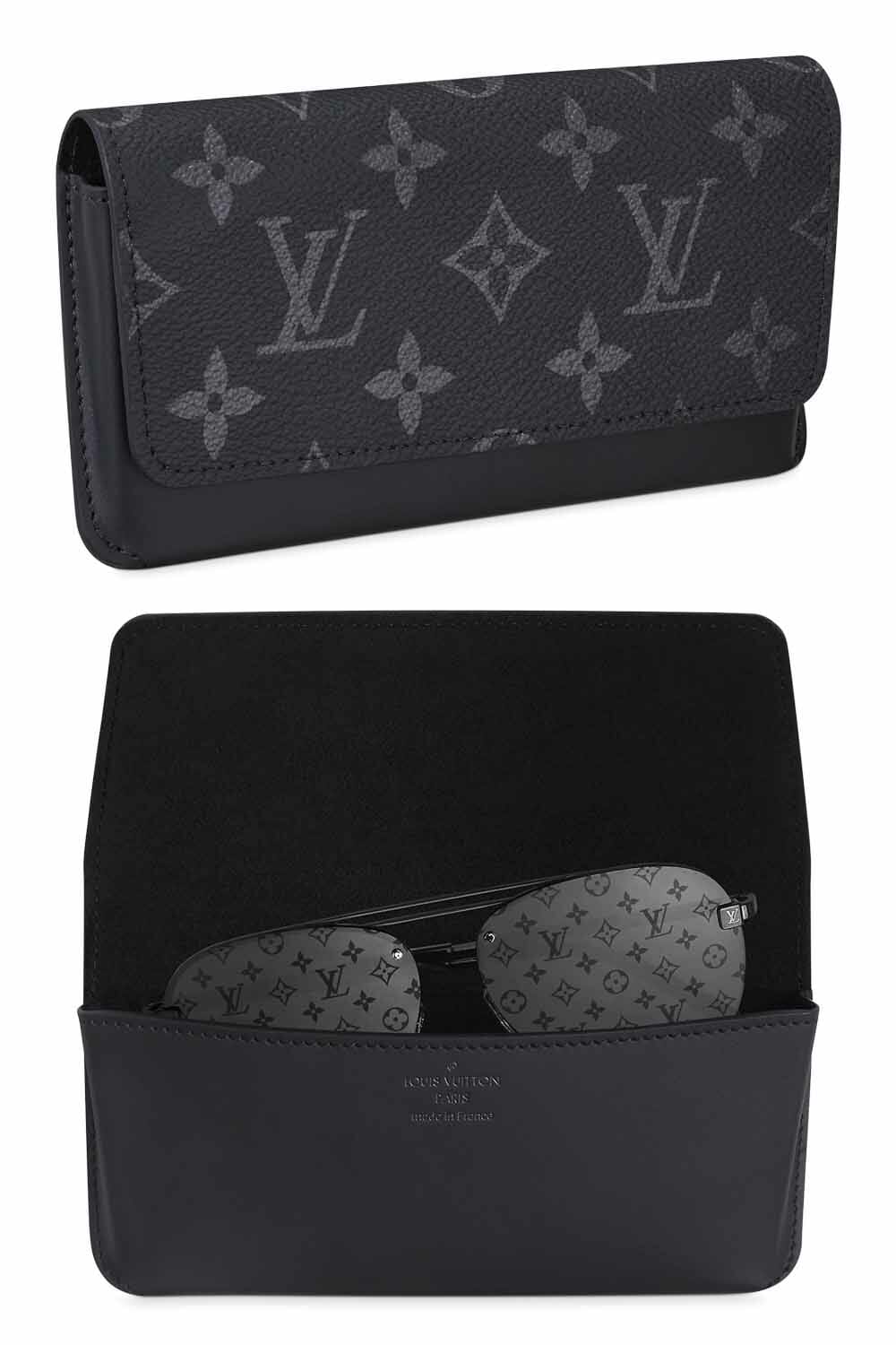 The-best-luxury-gifts-for-men-Louis-Vuitton-WOODY-GLASSES-CASE-eclipse-monogram-designer