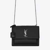 Saint Laurent YSL Sunset Bag Review & Outfits 💃 ft. Chain Wallet + Medium  Comparison 