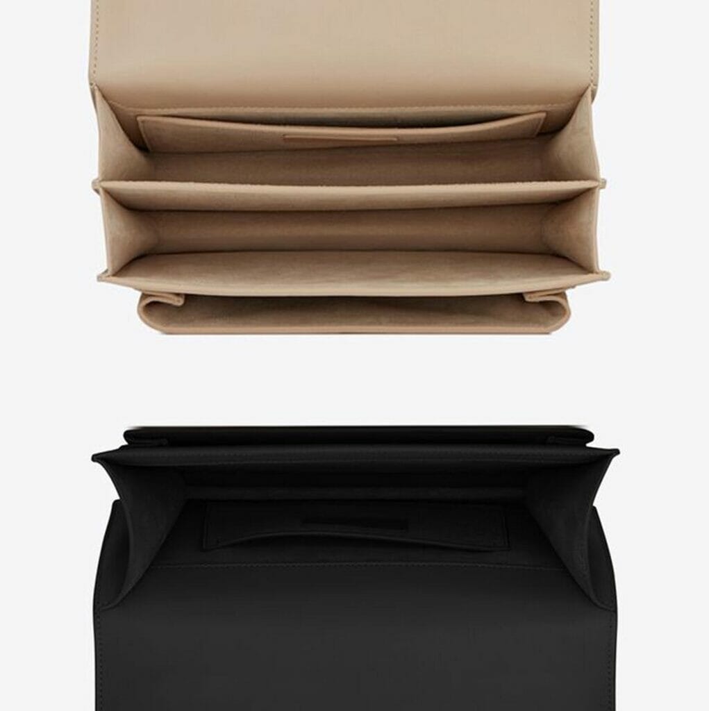 ysl sunset bolsa size comparison