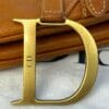Dior Saddle Bag Tan Camel Gold Hardware D logo Close