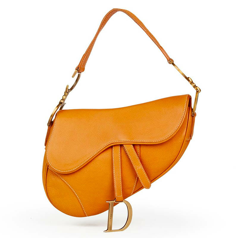 Christian Dior Saddle Bag Camel and Gold - Handbagholic