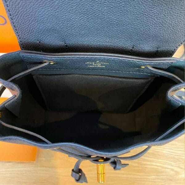 Louis Vuitton LockMe Mini Backpack Black and Gold Inside bag