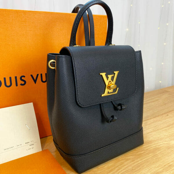 Louis Vuitton LockMe Mini Backpack Black and Gold Handbagholic