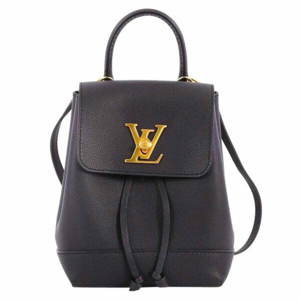 Louis Vuitton LockMe Mini Backpack Black and Gold main