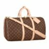 Louis Vuitton monogram keepall 50 vachetta leather