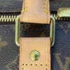 Louis Vuitton monogram keepall 50 vachetta leather buckle detail