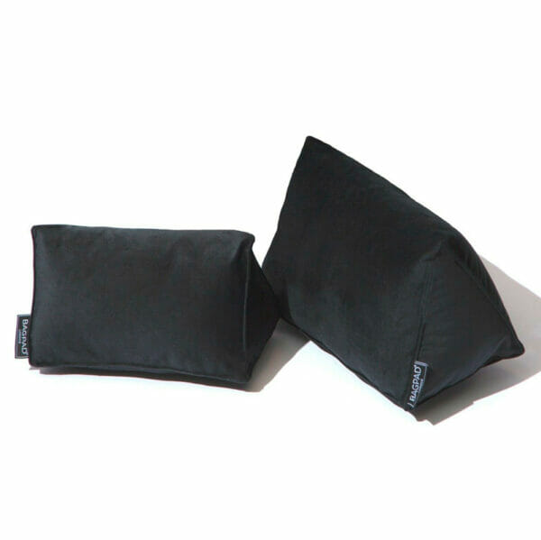 Black medium velvet bag shaper bagpad