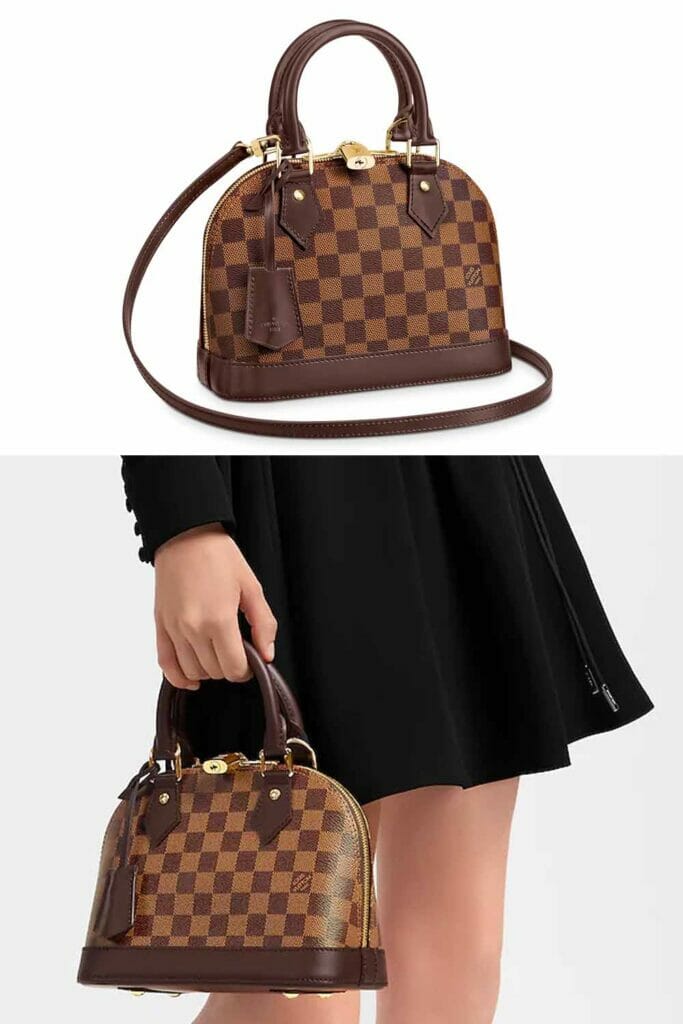 Louis Vuitton alma BB damier ebene bag designer bags under 1000