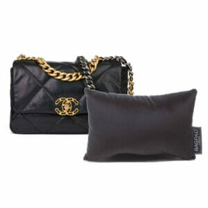 Small black velvet bag purse pillow storage cushion Chanel 19 bag