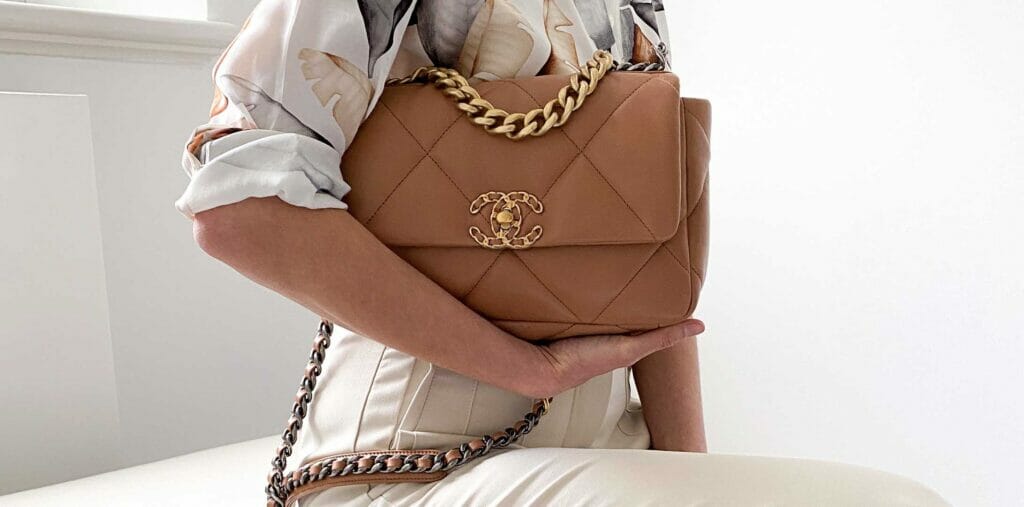 chanel bag brown leather