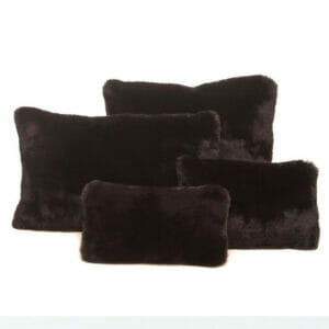 black faux fur set of four bag Purse Pillow