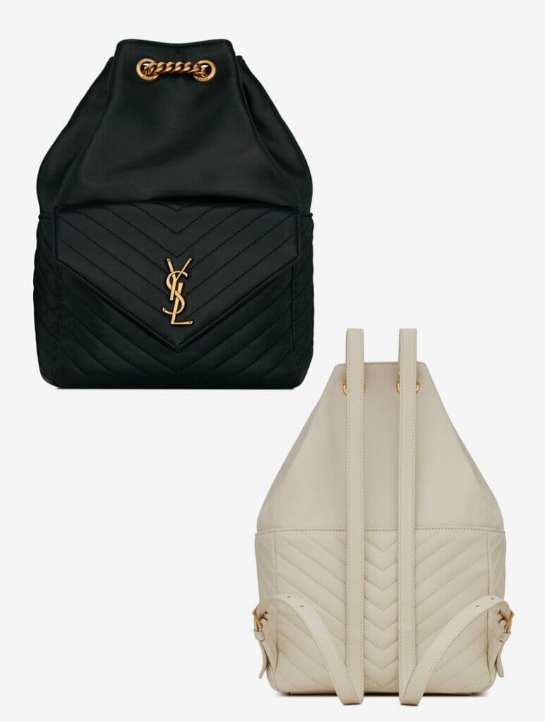 YSL Joe backpack black and white colour