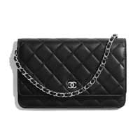 Chanel WOC black wallet on chain bag