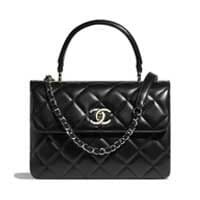 Chanel trendy cc bag top handle black small