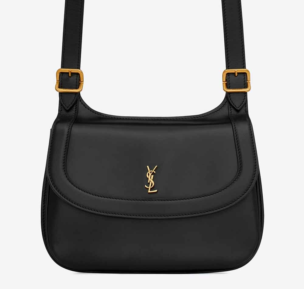 YSL Charlie bag in black smooth leather