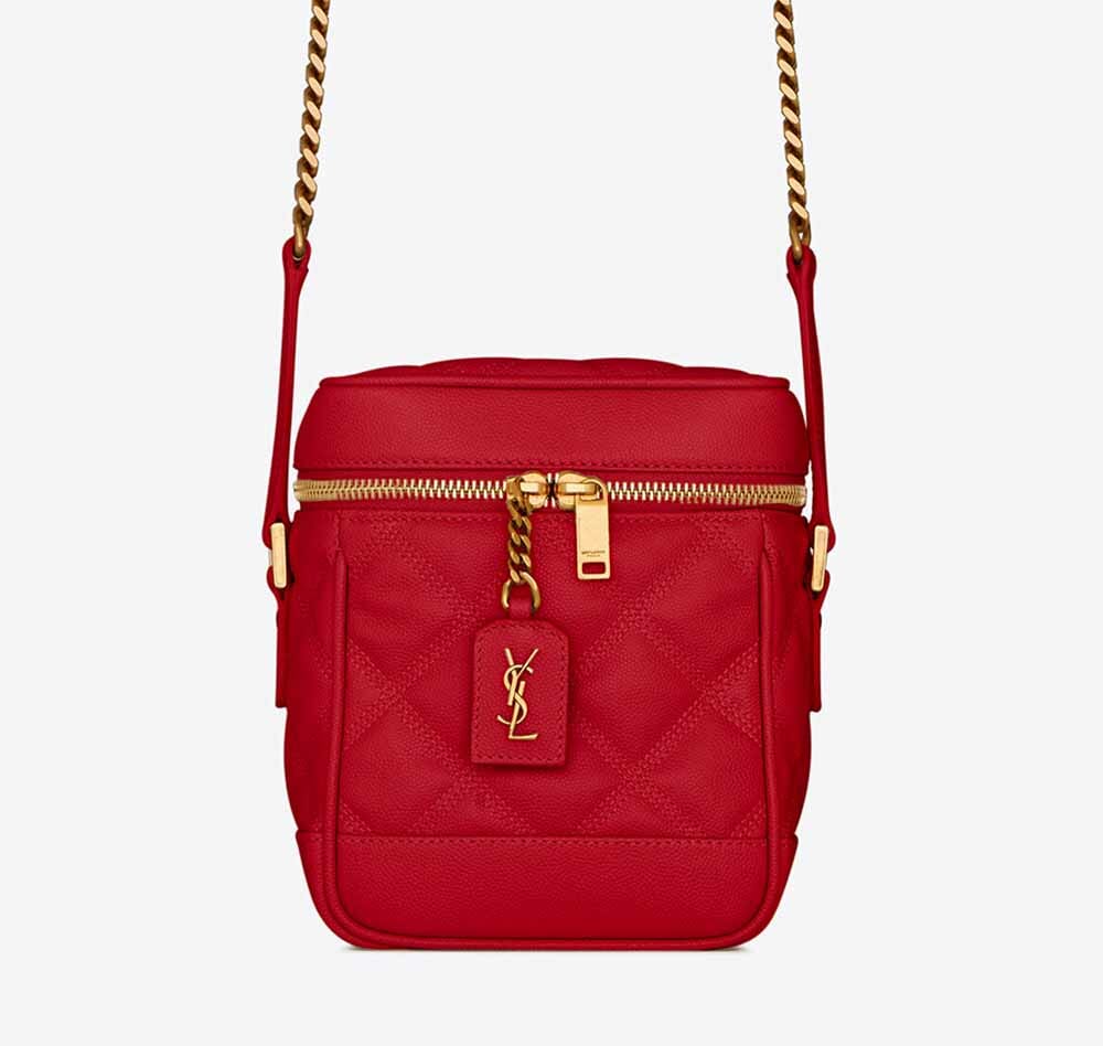 Saint laurent 80s Vanity case bag in bright red