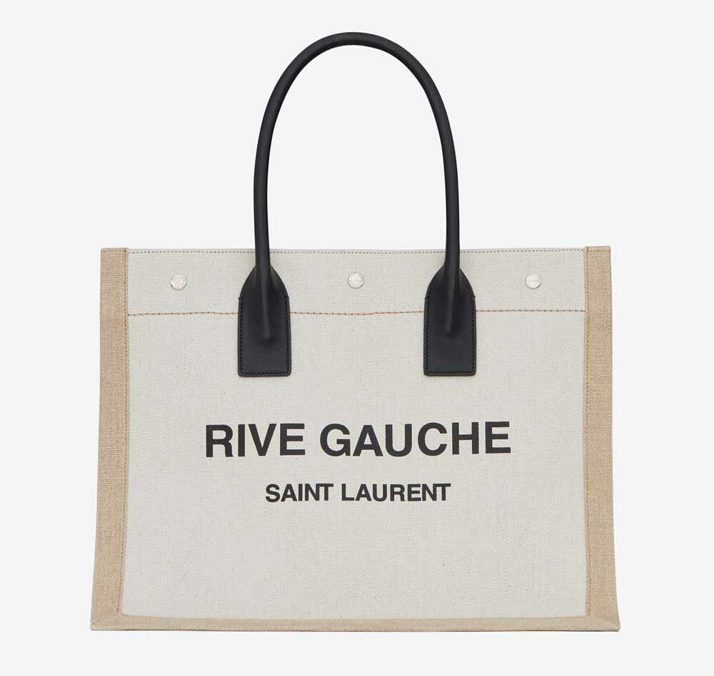 Saint Laurent Rive Gauche tote bag in linen