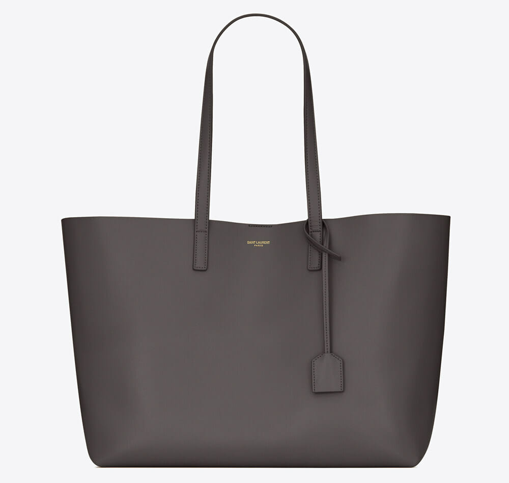 YSL cheap tote bag shopper tote in grey leather