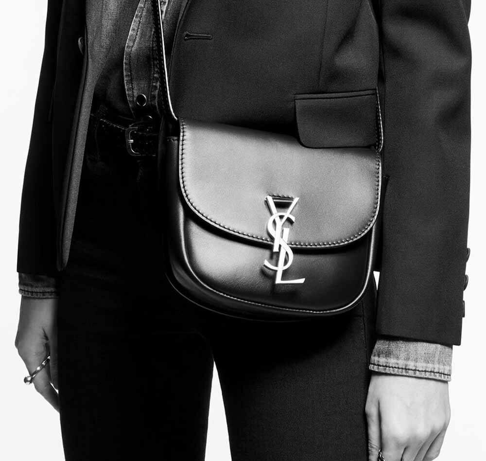 YSL Kaia satchel bag crossbody in black