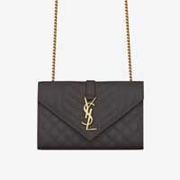 YSL Saint Laurent small envelope bag grey