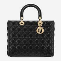 Christian Dior Large Lady Dior Bag Thumbnail Black