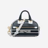 Christian Dior Micro Zip Bowling Bag Blue Thumbnail
