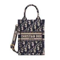 Christian Dior Phone mini book tote crossbody Blue Oblique Bag Thumbnail copy