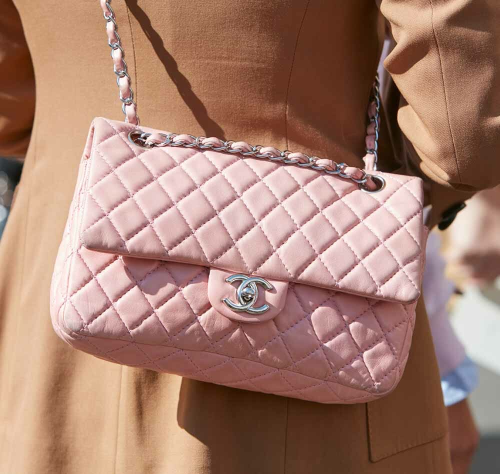 Pink Chanel classic flap bag