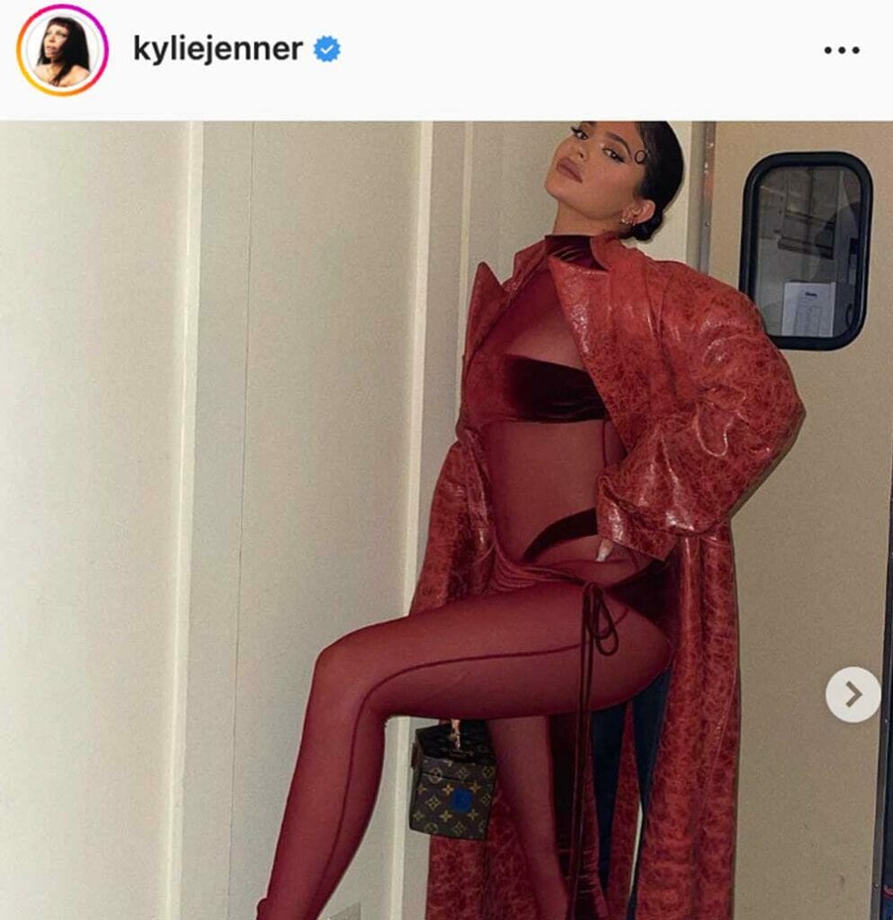 Kylie Jenner celebrity wearing Louis Vuitton bag