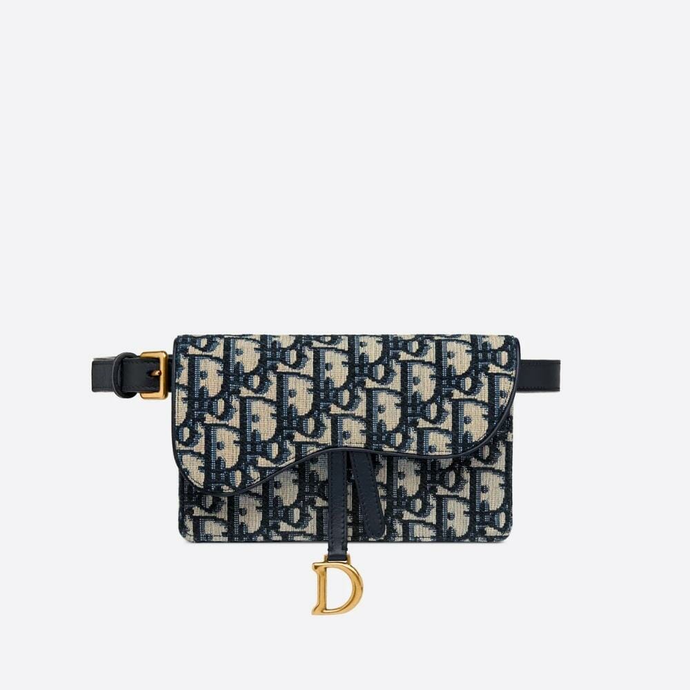 Dior Grey/White Oblique Embroidered Canvas Saddle Bag Dior | The Luxury  Closet