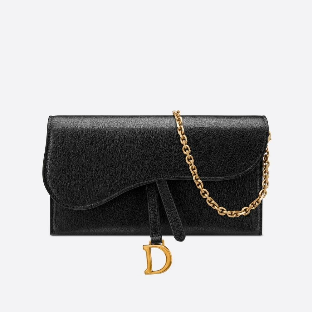 Dior Saddle Long Wallet with Chain