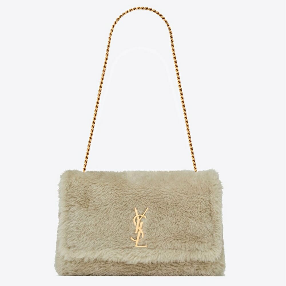 YSL Kate Medium Reversible Chain Bag In Suede And Shearling