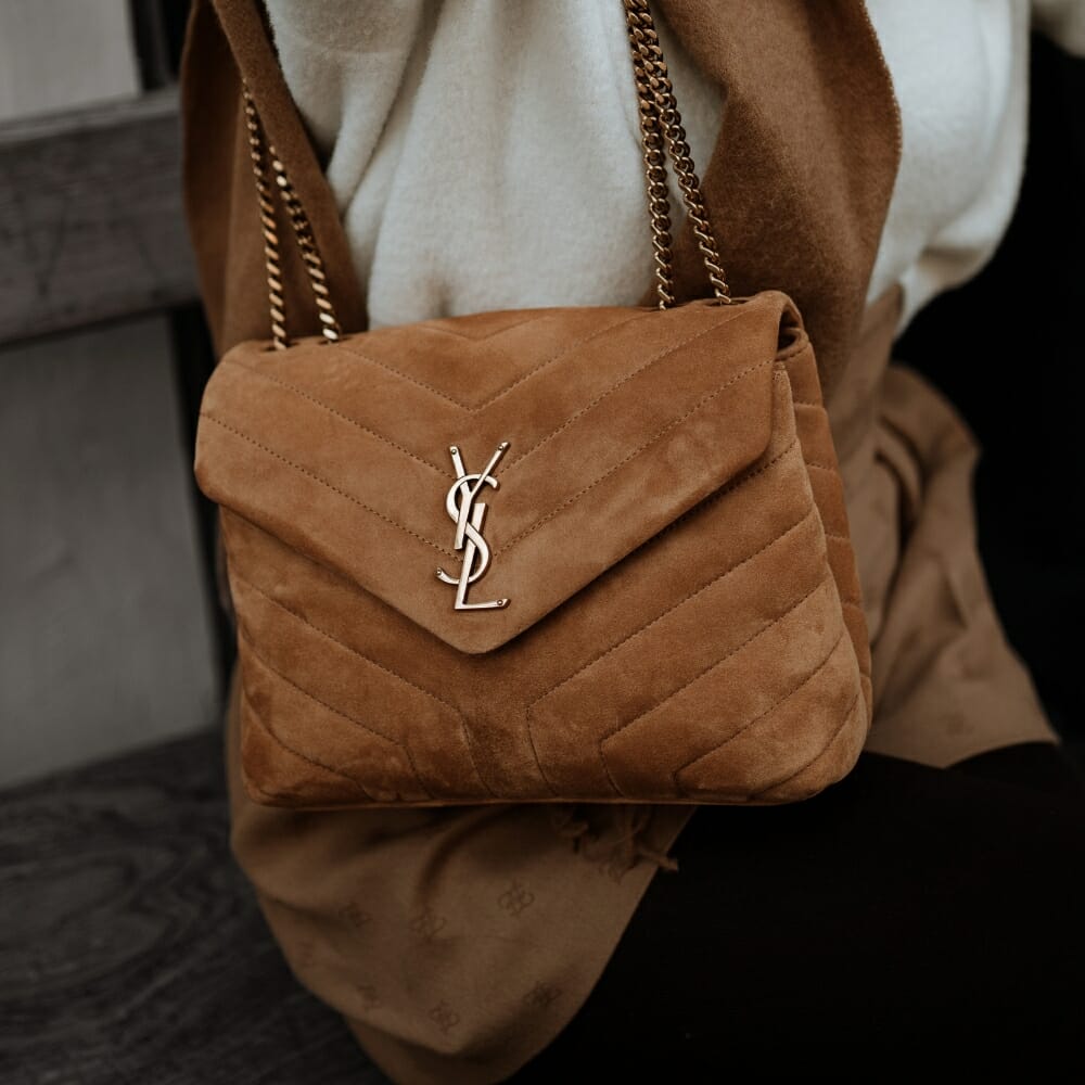 YSL LouLou Bag in Cinnamon Suede Gold Hardware