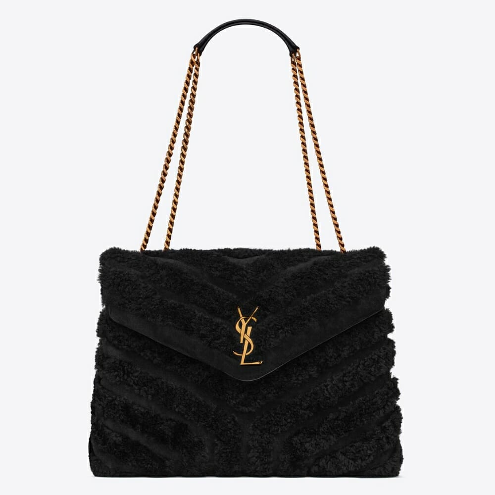 YSL LouLou Medium Bag Shearling and Suede