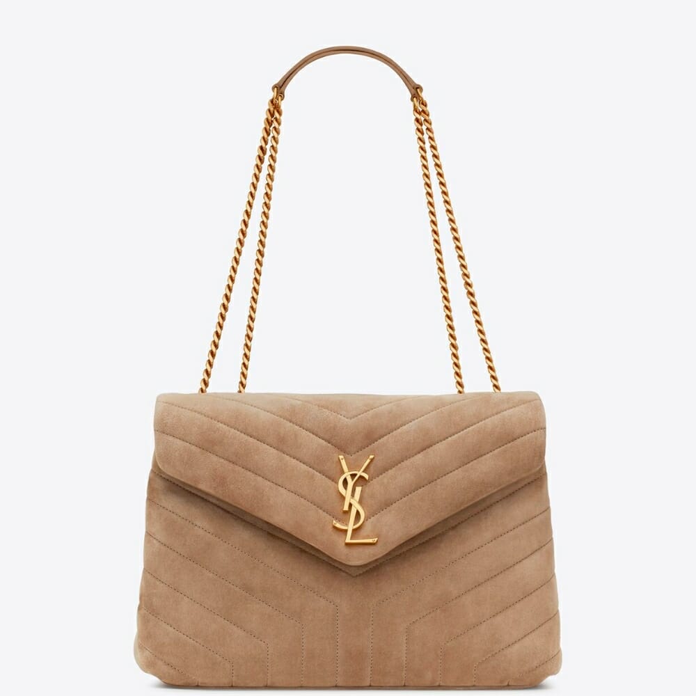 YSL LouLou Medium Bag in Quilted Suede