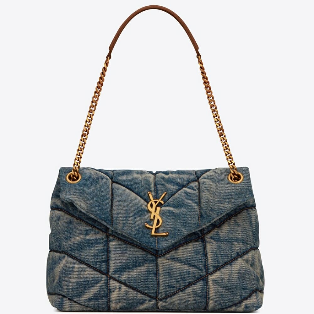 YSL LouLou Medium Bag in Vintage Denim