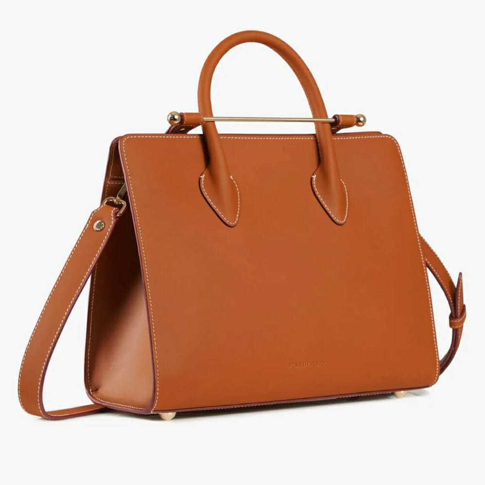 Strathberry Midi Tote Bridle Leather Tan