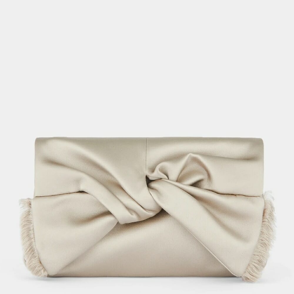 Anya Hindmarch Satin Bow Clutch