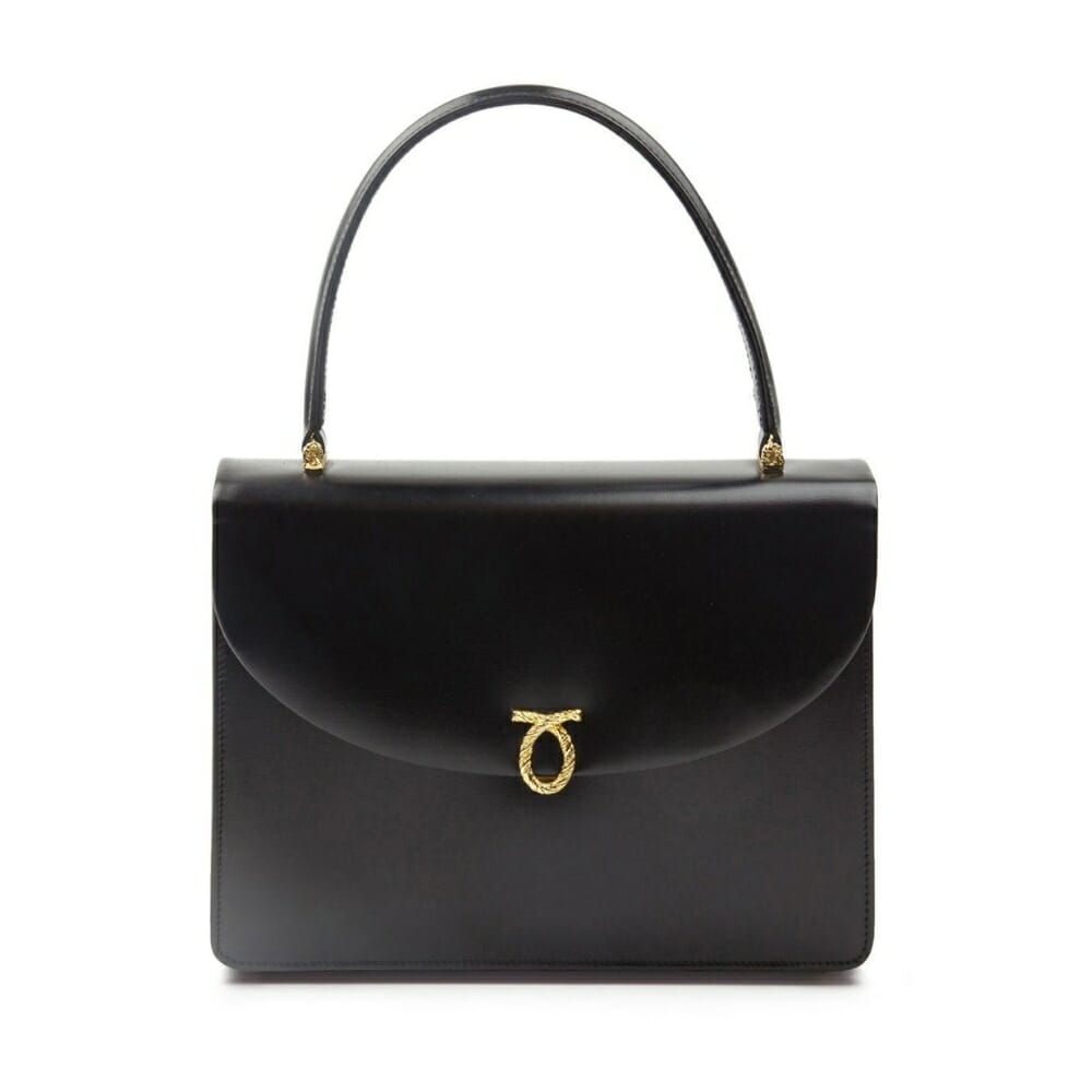 Launer London Bellini Handbag Black Leather