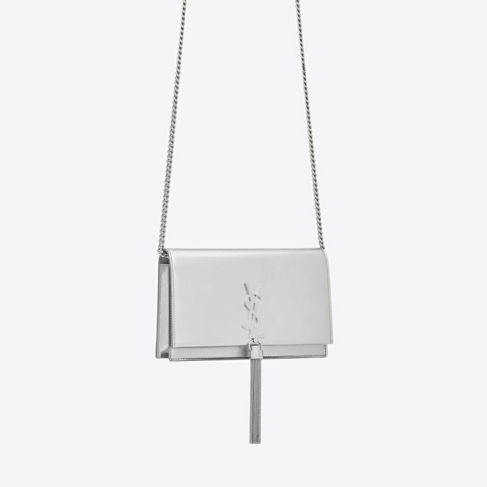 YSL Kate Chain Wallet In Mirrored Leather